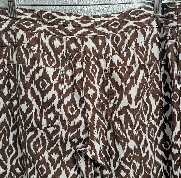 INC International Concepts 100% Linen Ikat Print Pants   Size 4 - Picture 5 of 9